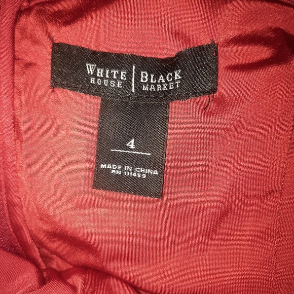 WHBM Rusty Orange sleeveless Lace fit and flare dress 4 - Picture 3 of 5